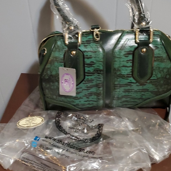 Original by Sharif 1827 Green handbag Needs Tlc - Picture 2 of 14